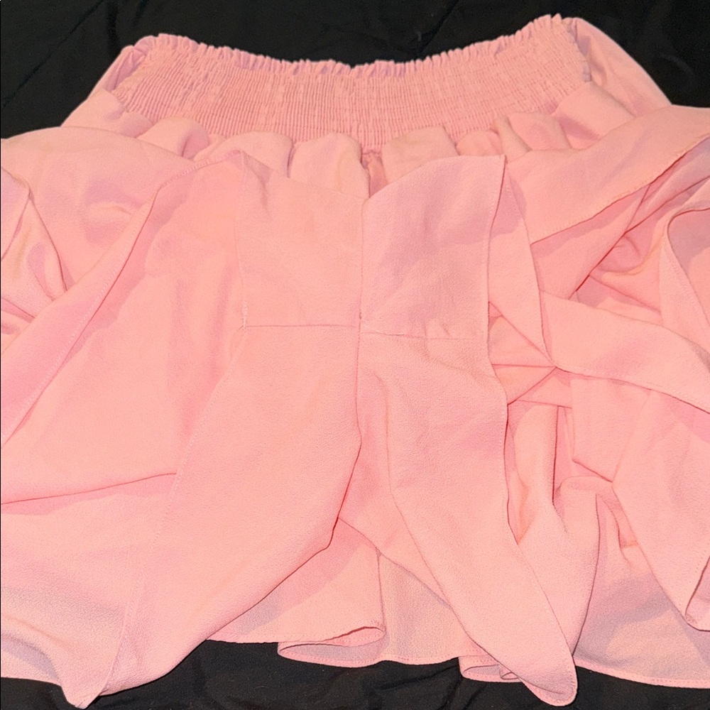 Pink Off-Shoulder Romper - Picture 3 of 5